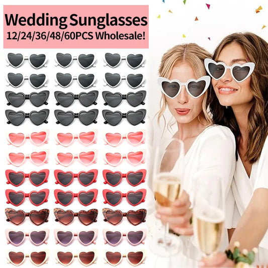 Heart Shaped Sunglasses Wedding Bride Bridesmaid