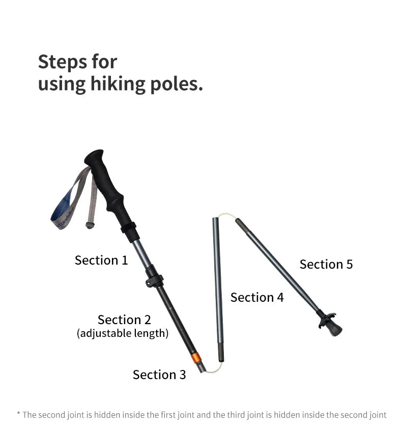 Climbing Sticks Ultralight Outdoor Folding Trekking Poles