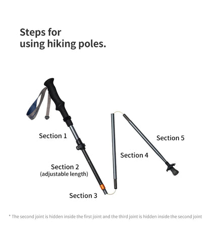 Climbing Sticks Ultralight Outdoor Folding Trekking Poles