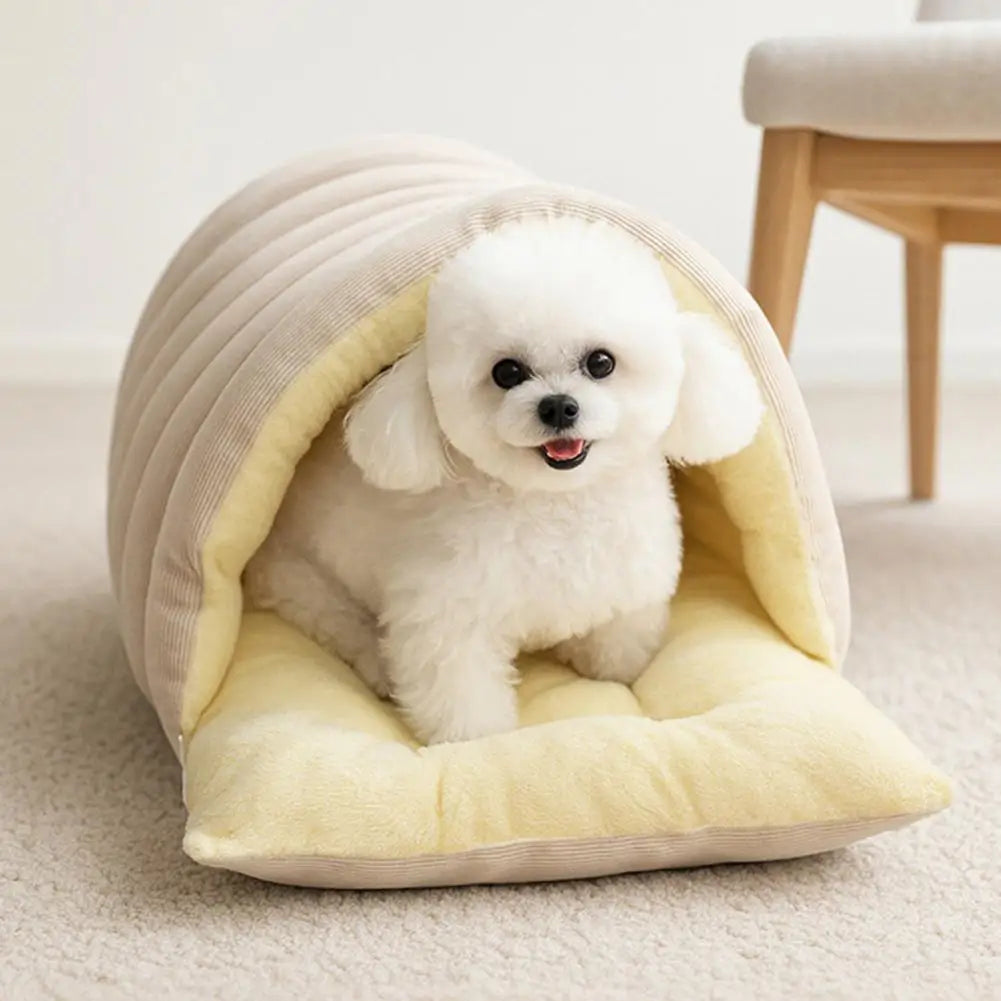 Pet House with Non-slip Base Washable Pet Bed