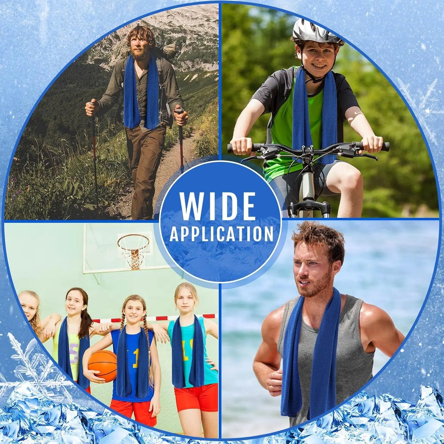 Instant Cooling Sports Towels - Reusable Ice Towels