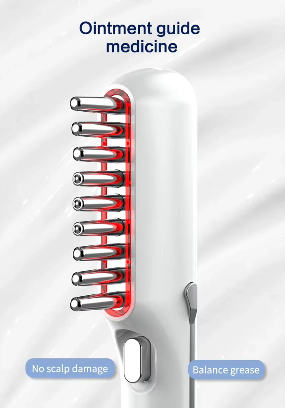 Electric Massage Comb LED Red Light Therapy Hair Growth