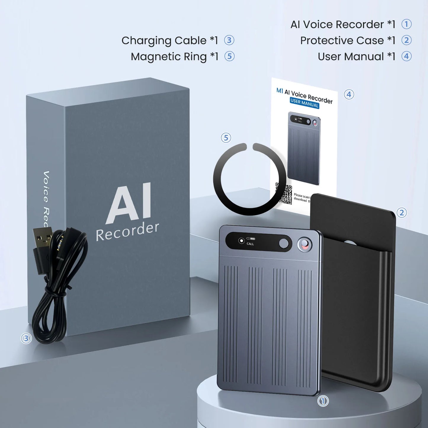 AI Voice Recorder with App Control Utilizing Advanced AI