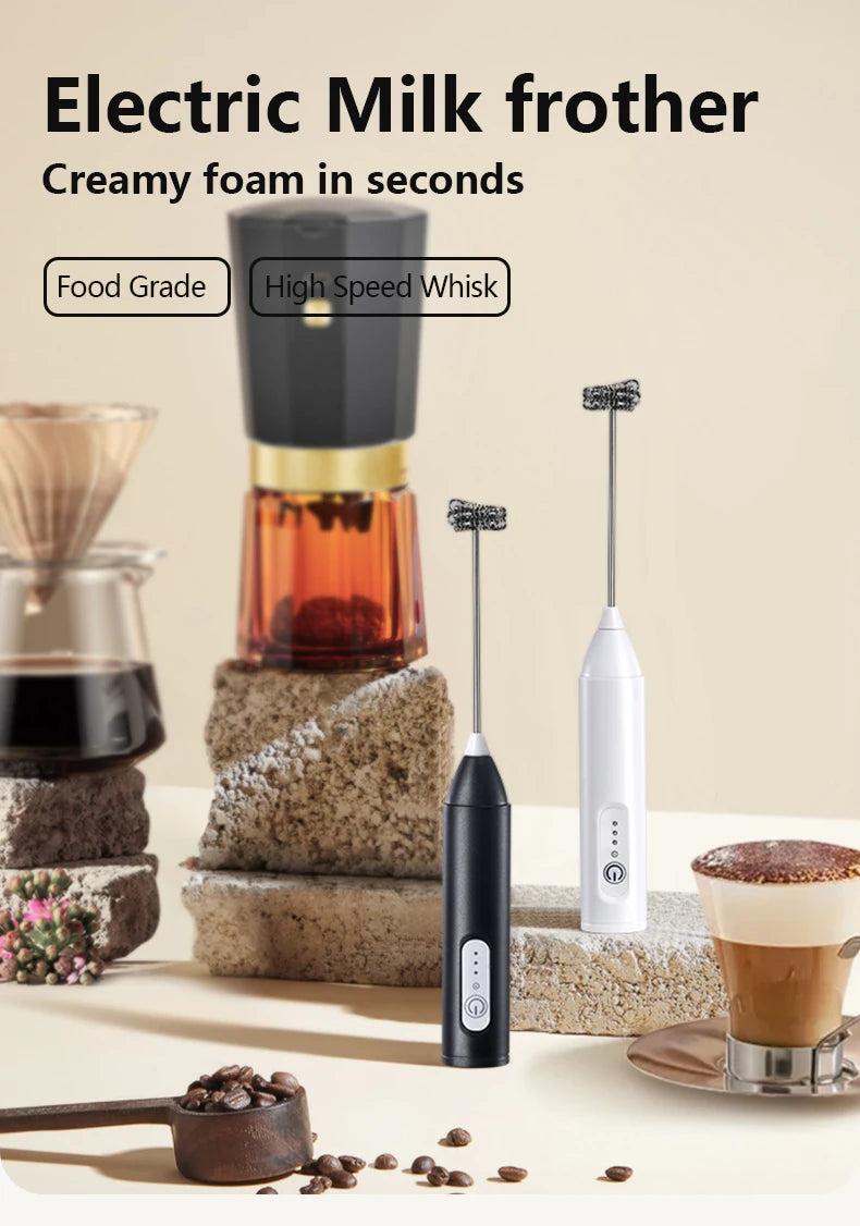 UPGRADED Electric Coffee Frother/MILK Whisk+Egg Beater