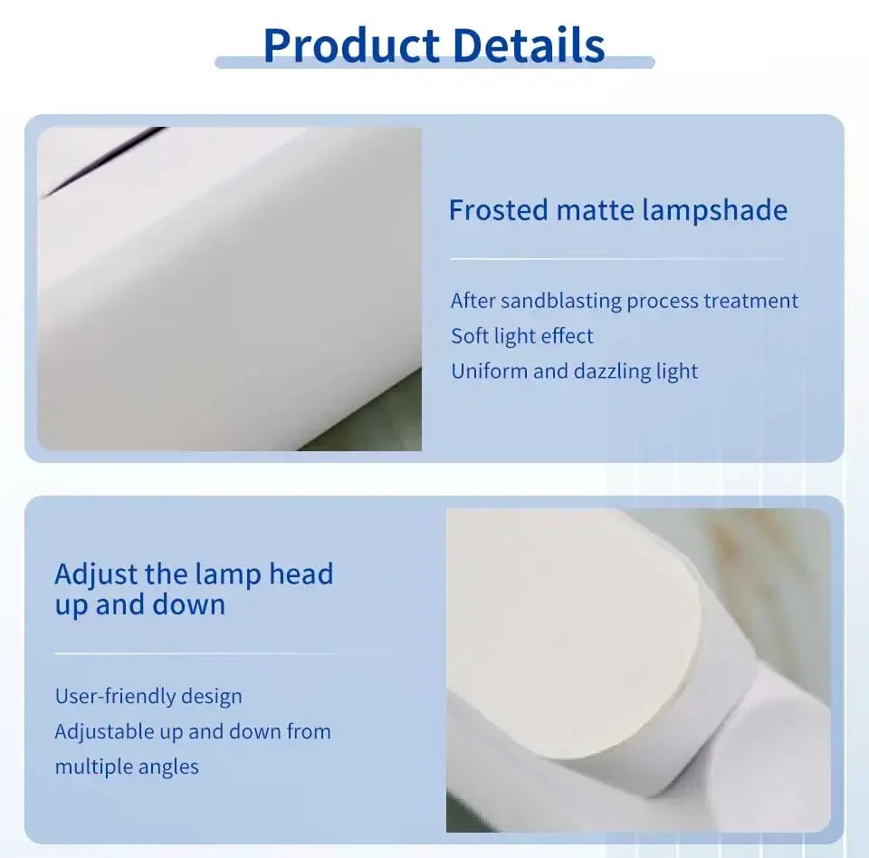 Rechargeable LED Magnetic Mirror Light Dimmable Eye-Protection