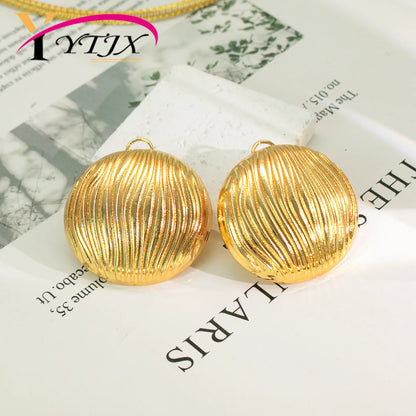 Hemispherical  Earrings Round Punk Geometric Style Jewelry