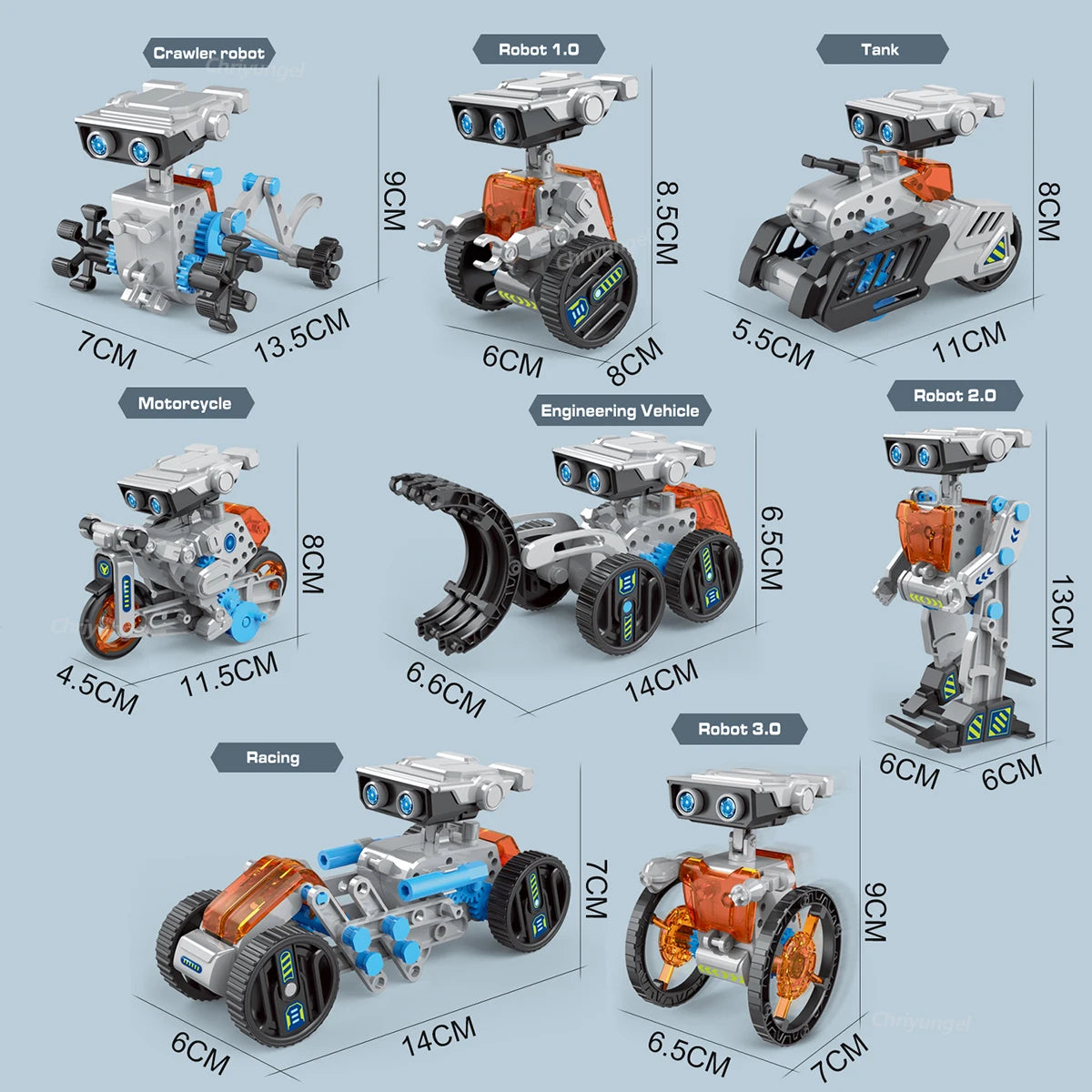 12-in-1 STEM Robot Building Kit Toys DIY Engineering Construction