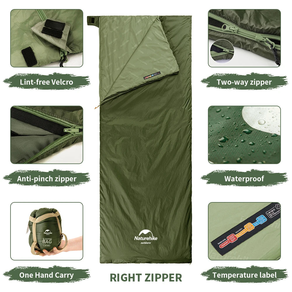 Naturehike lw180 Sleeping Bag Ultralight Cotton Outdoor