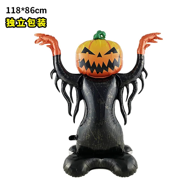 Halloween Balloon Decoration Halloween Black Spider Balloon Giant Skull Skeleton Balloon