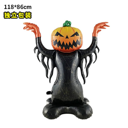 Halloween Balloon Decoration Halloween Black Spider Balloon Giant Skull Skeleton Balloon