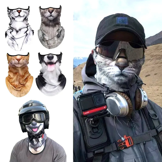 3D Ear Hanging Cycling Animal Face Mask Animal Pattern