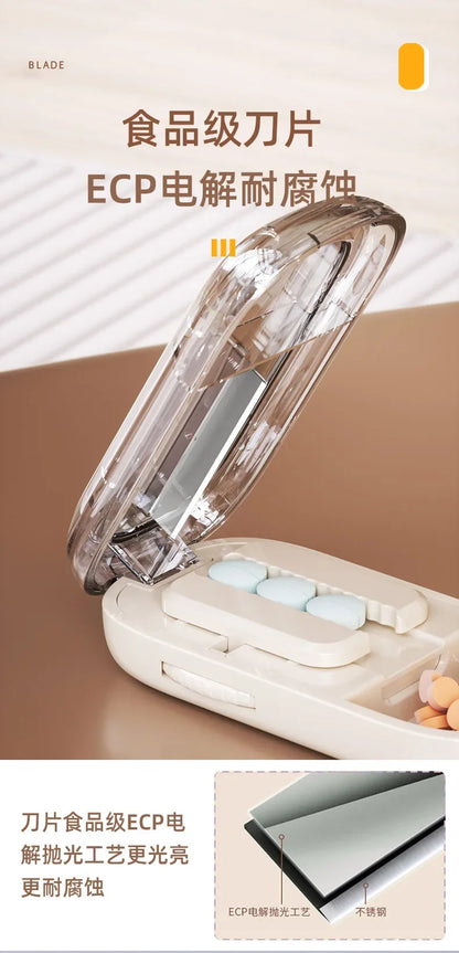 New Quartering Pill Cutter Storage Box Medicine