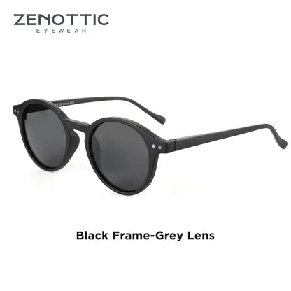 Retro Circular Polarized Sunglasses Vintage