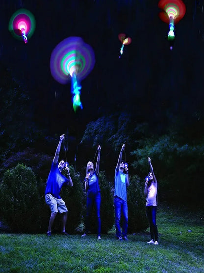 Outdoor Flash Rocket toy LED Lights Glowing Slingshot Rocket