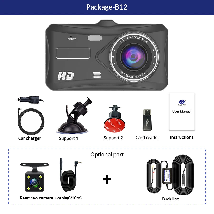 Dash Cam Touch Sensitive Dash Camera WDR G sensor