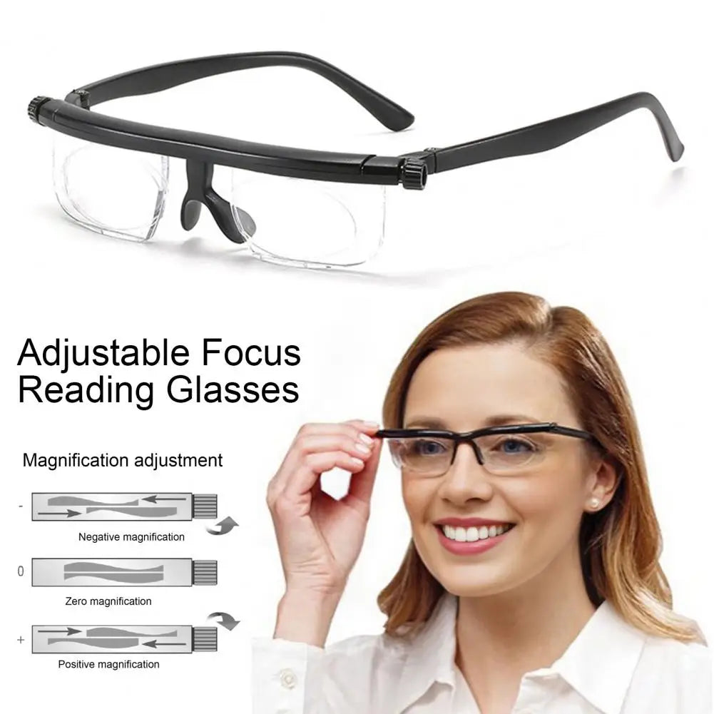 Focus Adjustable Glasses Dial Vision Myopia Presbyopia