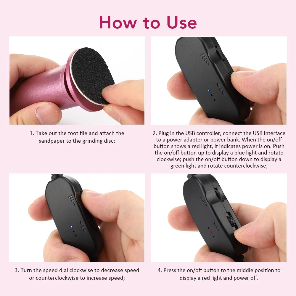 Electric Foot Callus Remover Foot Care File Heels