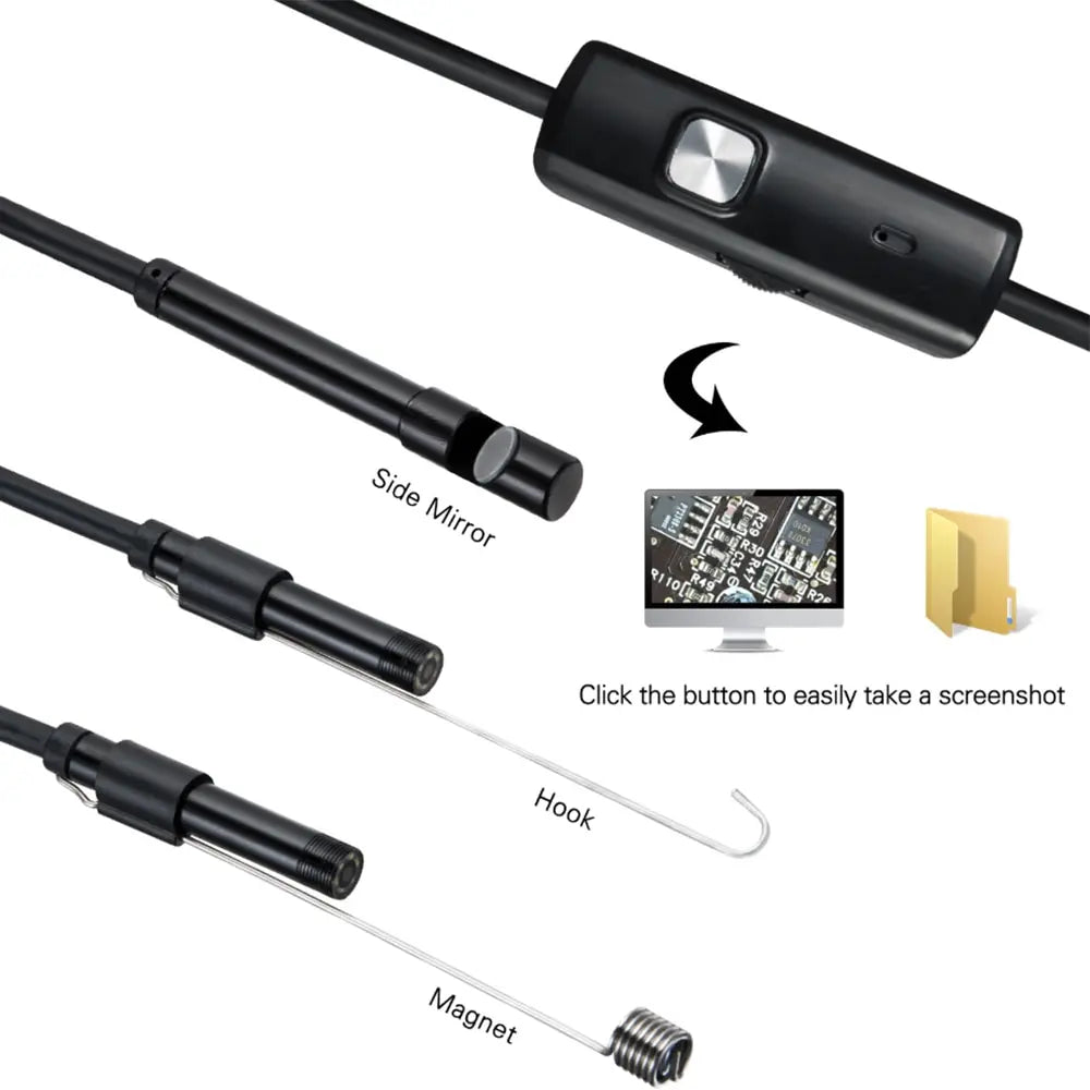TYPE-C Endoscope Camera IP67 Waterproof 6 LEDs Adjustable