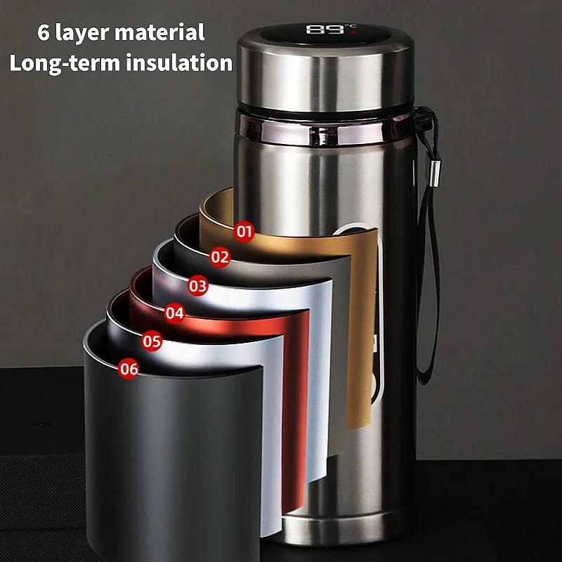 Stainless Steel Thermos Bottle with LED Temperature Bottle