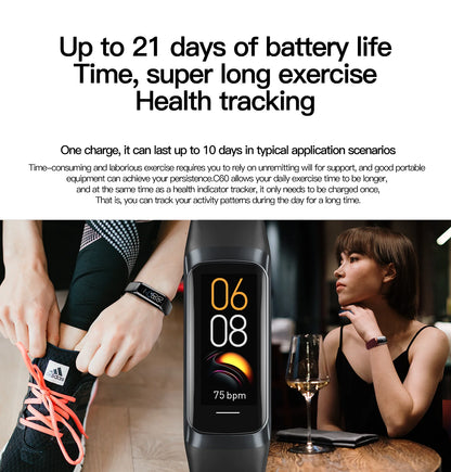 LIGE Amoled Smart Watch Smartwatch Band Women Heart Rate