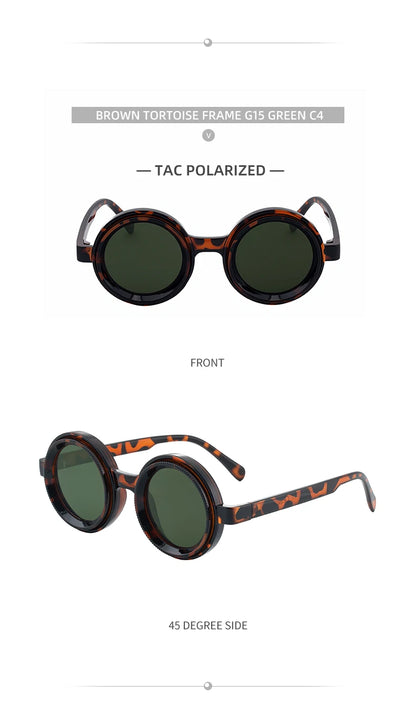 Polarized Small Frame Round Steampunk ND9 Adjustable