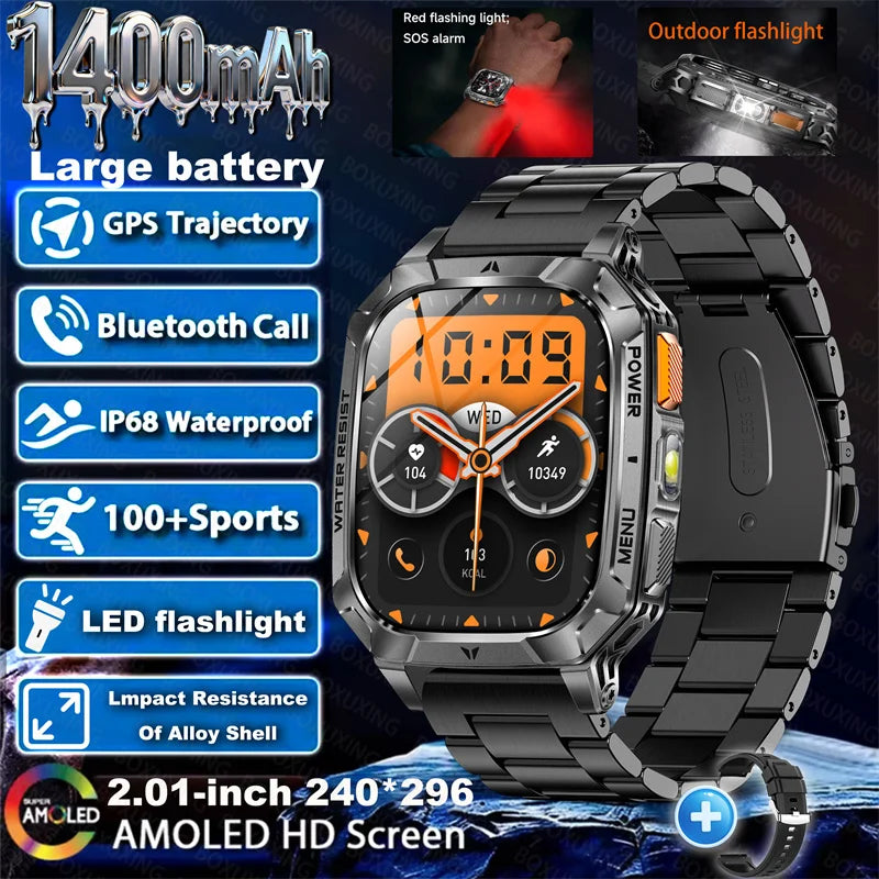 1400mAh Super Battery Durable Adult Smart Watch 2.01 inch
