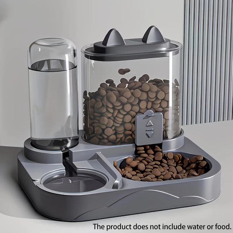 2-in-1 Large Pet Feeder & Water Dispenser, Dry Wet Separation