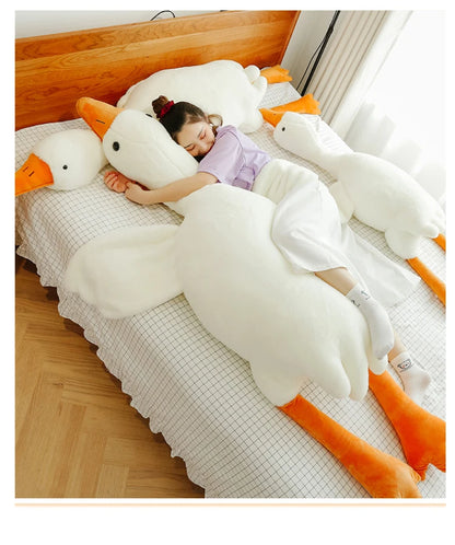 90-190cm Lovely Big White Goose Throw Pillow Plush Toy