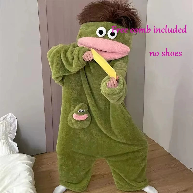 Cartoon Pajamas Autumn Winter Couple Set Wacky Bodysuit