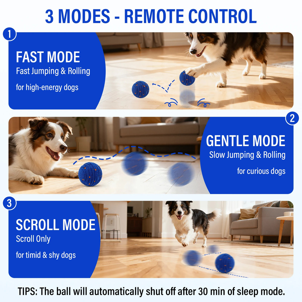 Smart Interactive Dog Toy, E-TPU Toy Ball for Aggressive Chewers