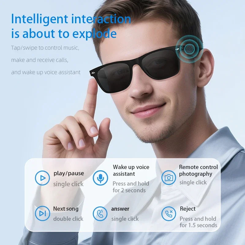 New  Smart Glasses Anti-Blue Light  Polarized Sunglass