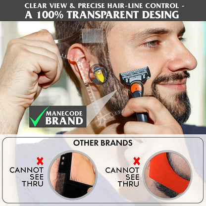 All-in-One Beard Styling Comb - Creative Stencil And Shaping Template Tools