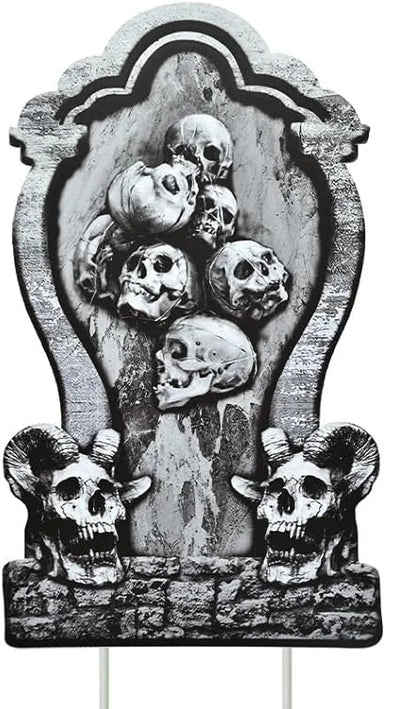 Halloween Tombstone Yard Sign Decorations with Stakes Skeleton