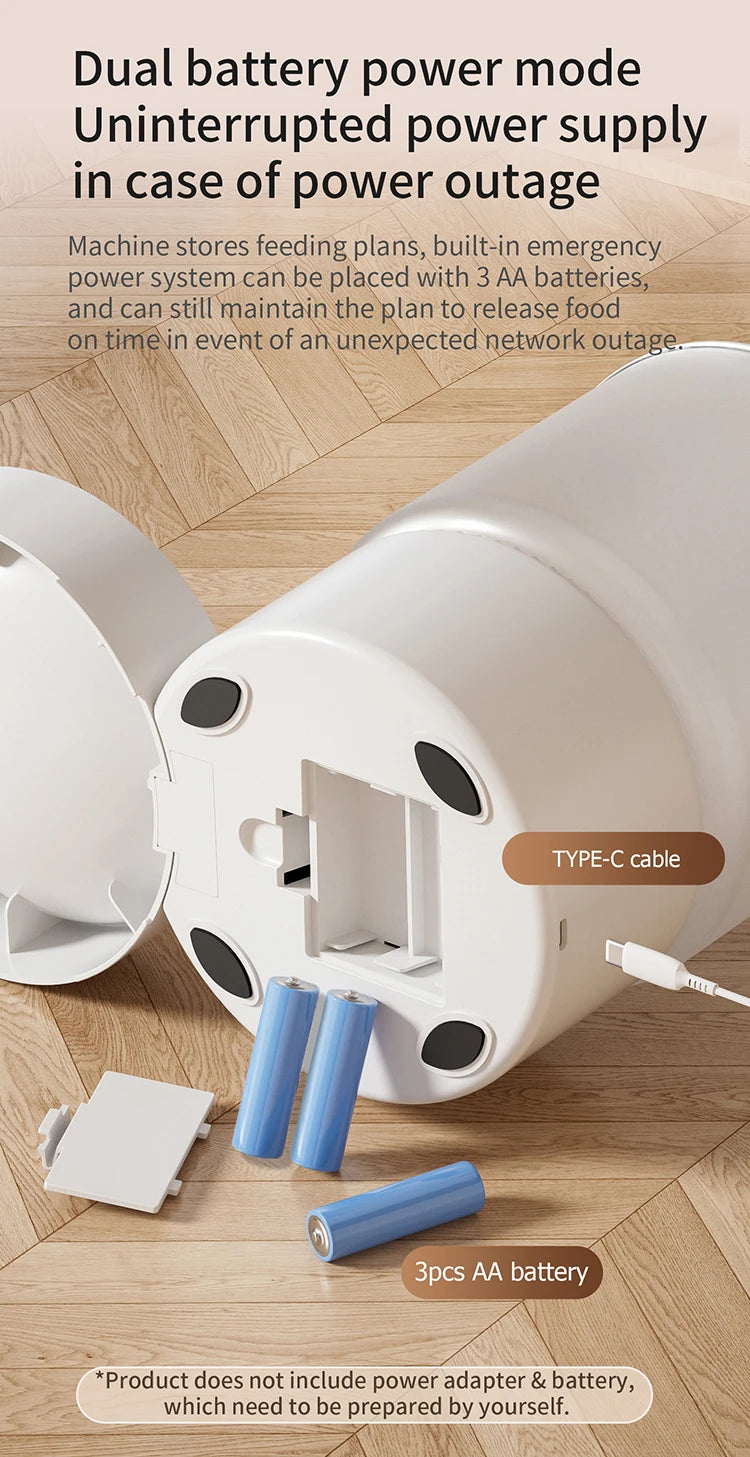 3L Smart Pet Feeder Tuya APP 2.4G WIFI Remote Control