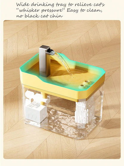 Cat Water Fountain Auto Filter Transparent Cat Drinker