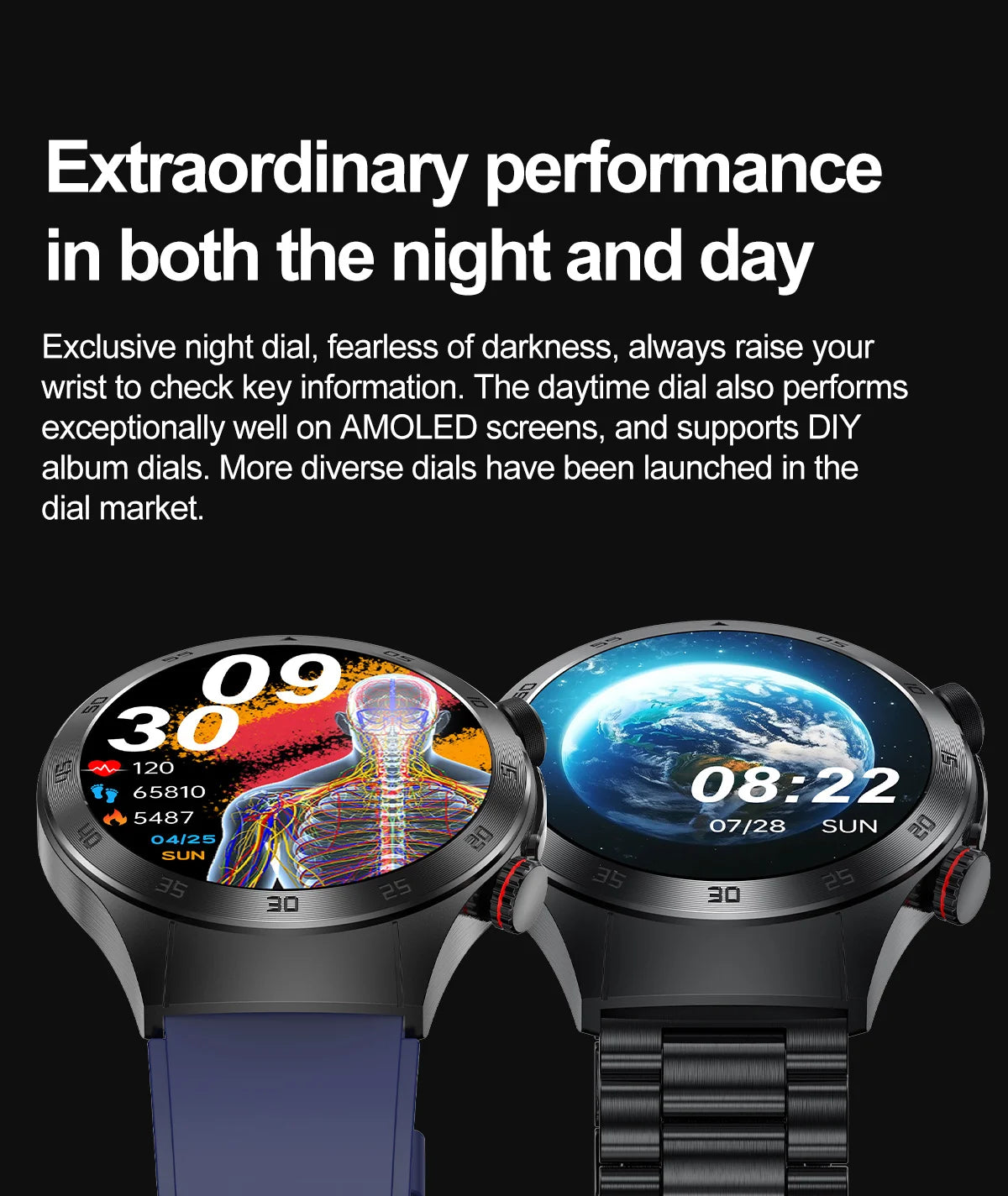 2025New Laser Therapy ECG+PPG Smartwatch For Men Women