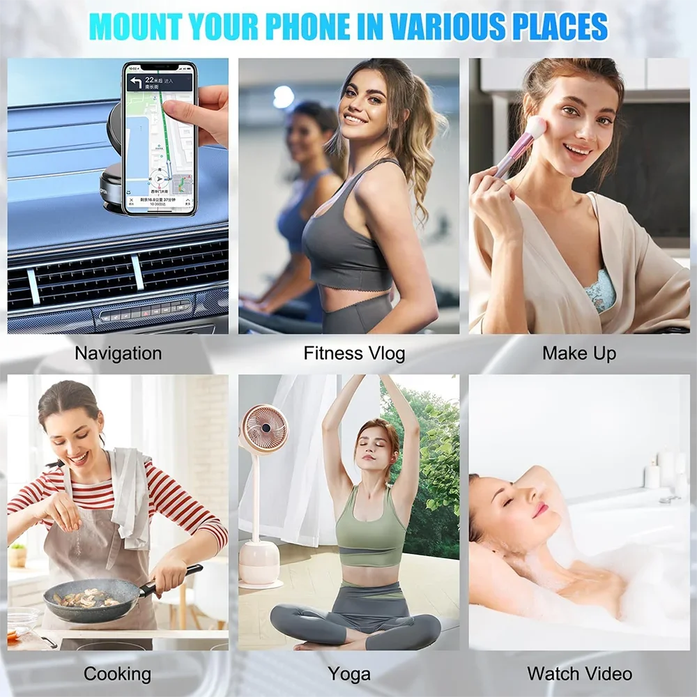 Phone Mount Vacuum Magnetic Phone Holder for Car