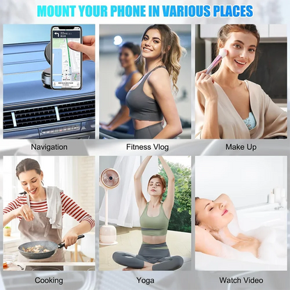 Phone Mount Vacuum Magnetic Phone Holder for Car