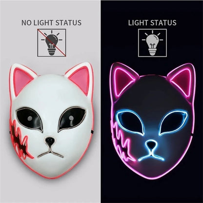 Halloween Neon Mask Cosplay Japanese Anime Neon LED