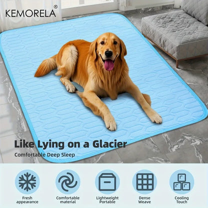 Ice-Cool Summer Pet Cooling Mat and Bed Sweat-Absorbent