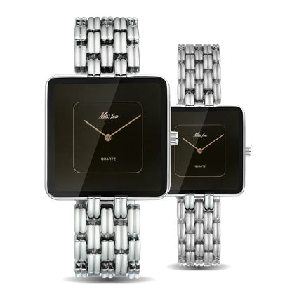 Watch with Simple Large Dial Square Quartz