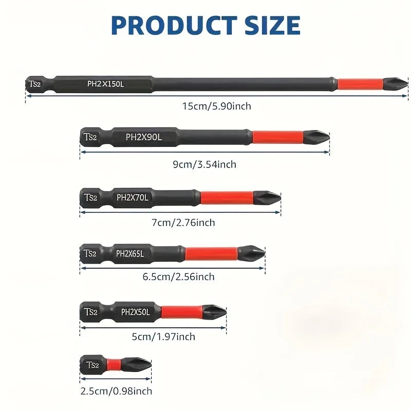 Magnetic Non-Slip Drill Bit Set for Electric and Hand Drivers