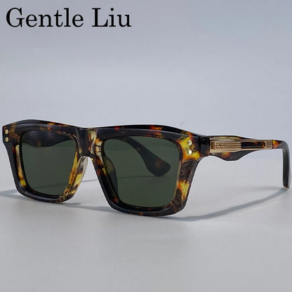 Steampunk Classic Square Sunglasses Men Luxury Brand Vintage