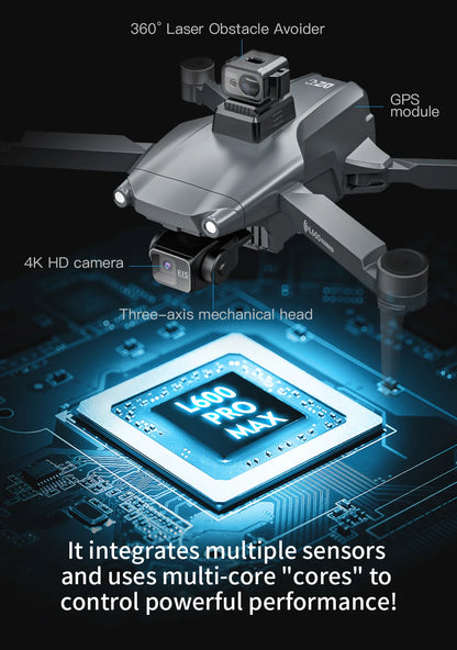 New L600 PRO MAX/PRO GPS Drone 5KM 4K Professional