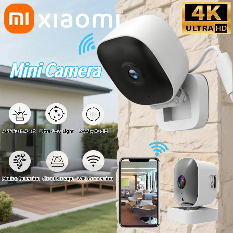 Smart Mini 4K Security Camera Full Color Night Vision