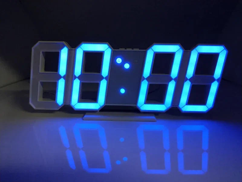 LED Digital Alarm Clock Wall Hanging With 3D Display