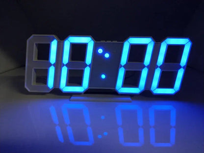 LED Digital Alarm Clock Wall Hanging With 3D Display
