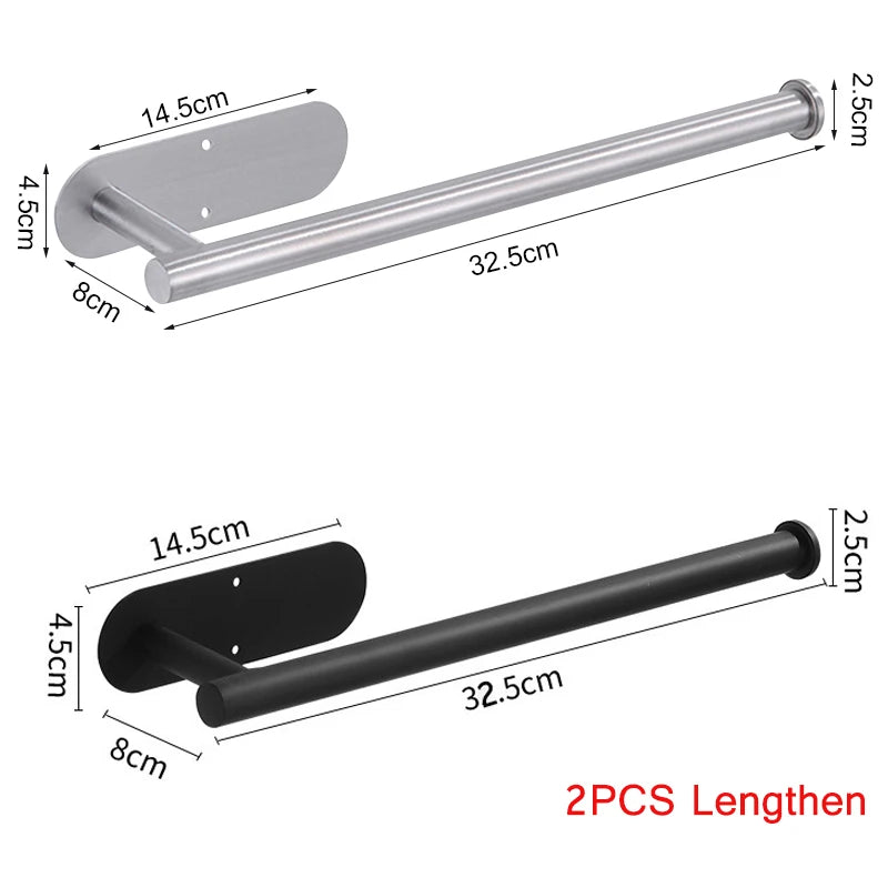 Adhesive Toilet Paper Holder Stainless Steel Wall Mount