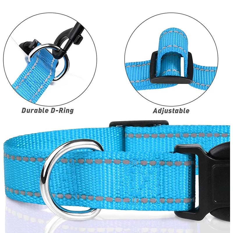 Pet Dog Collar Nylon Reflective Neck Collar