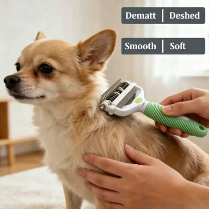 Pet Deshedding Brush 3 in 1 Cat Dog Hair Remover